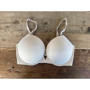 Copied - Victoria's Secret Marzipan Beige 34D Love Cloud Push Up Plunge Bra VS